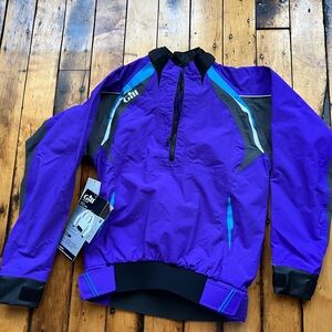 NWT Gill Womens Size 6 Pro Top 1/4 Zip Jacket Nautical Sailing Waterproof Purple